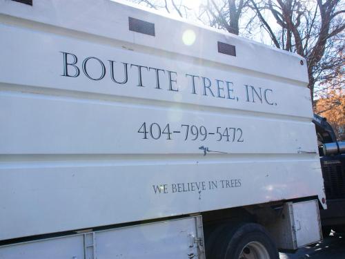 Bouttee Tree INC sign