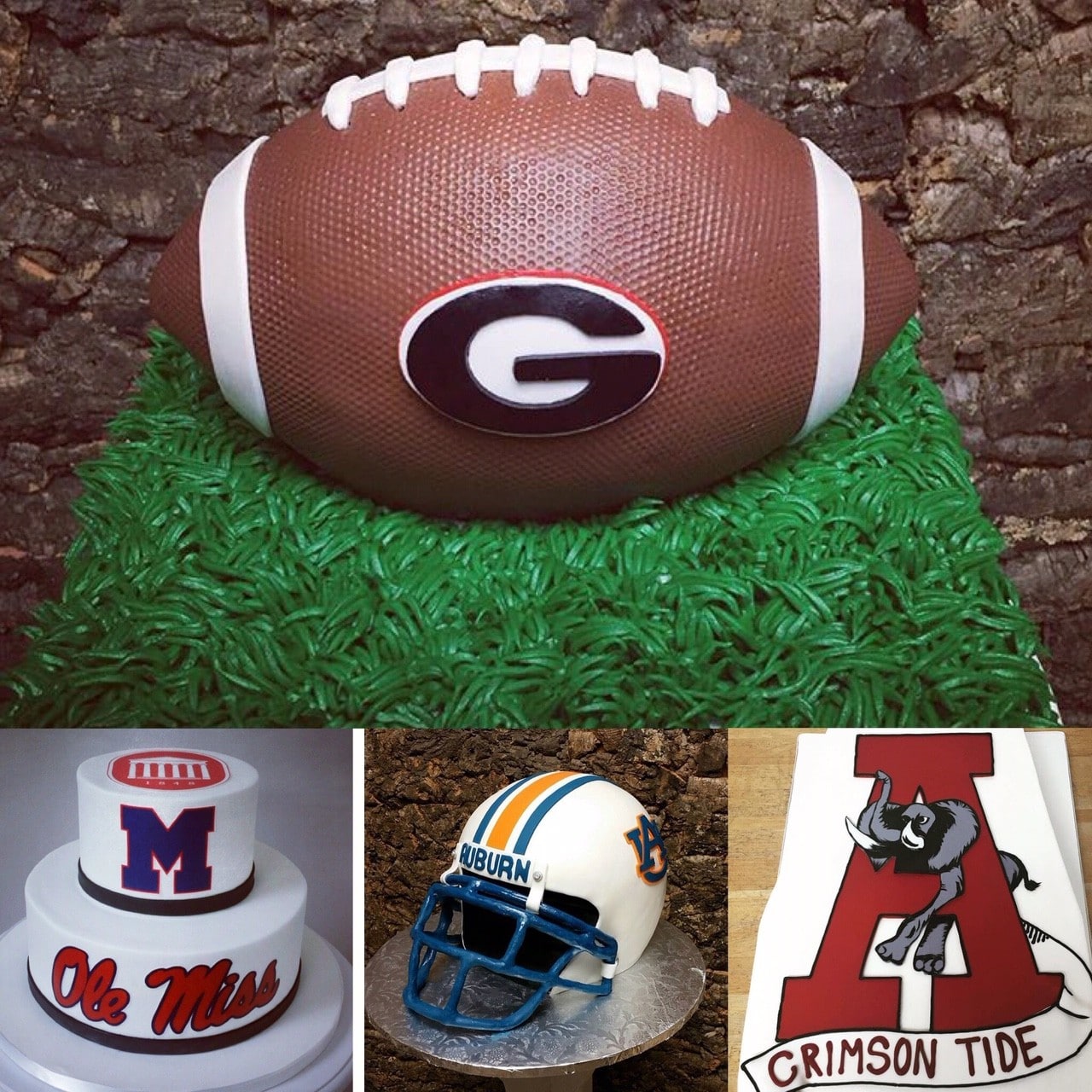 Sports-themed cakes from For Goodness Cakes